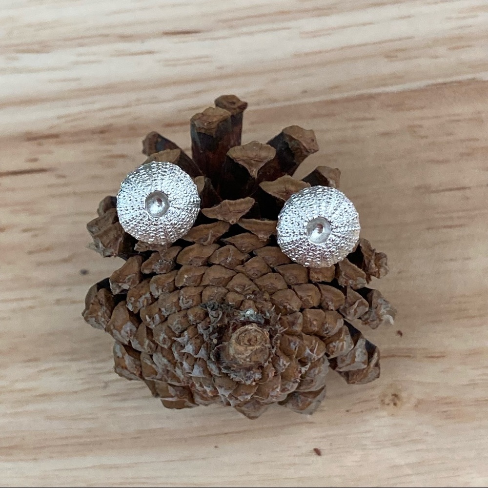 Sterling Silver Sea Urchin Earrings BRAND NEW